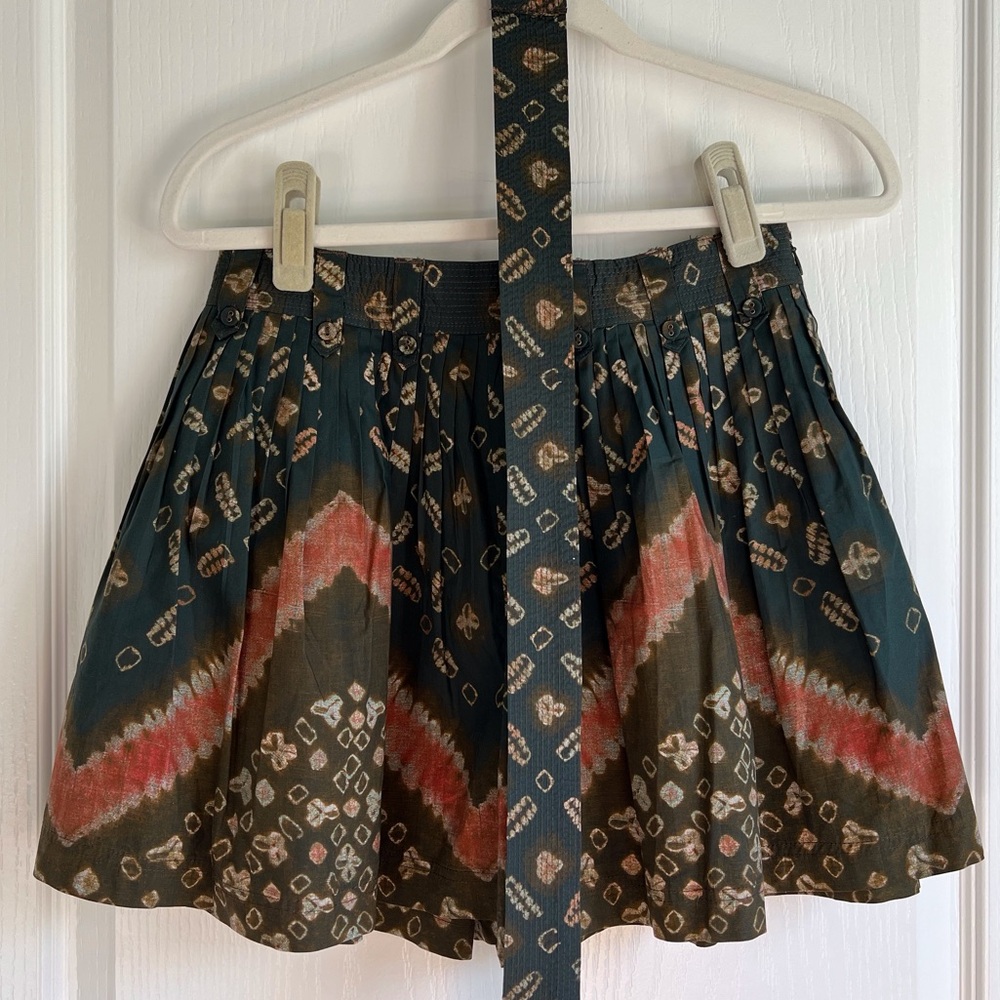 Ulla Johnson Shorts Cotton Poplin Mid Rise Side Zip w/ Pockets Jasper Green Sz 6